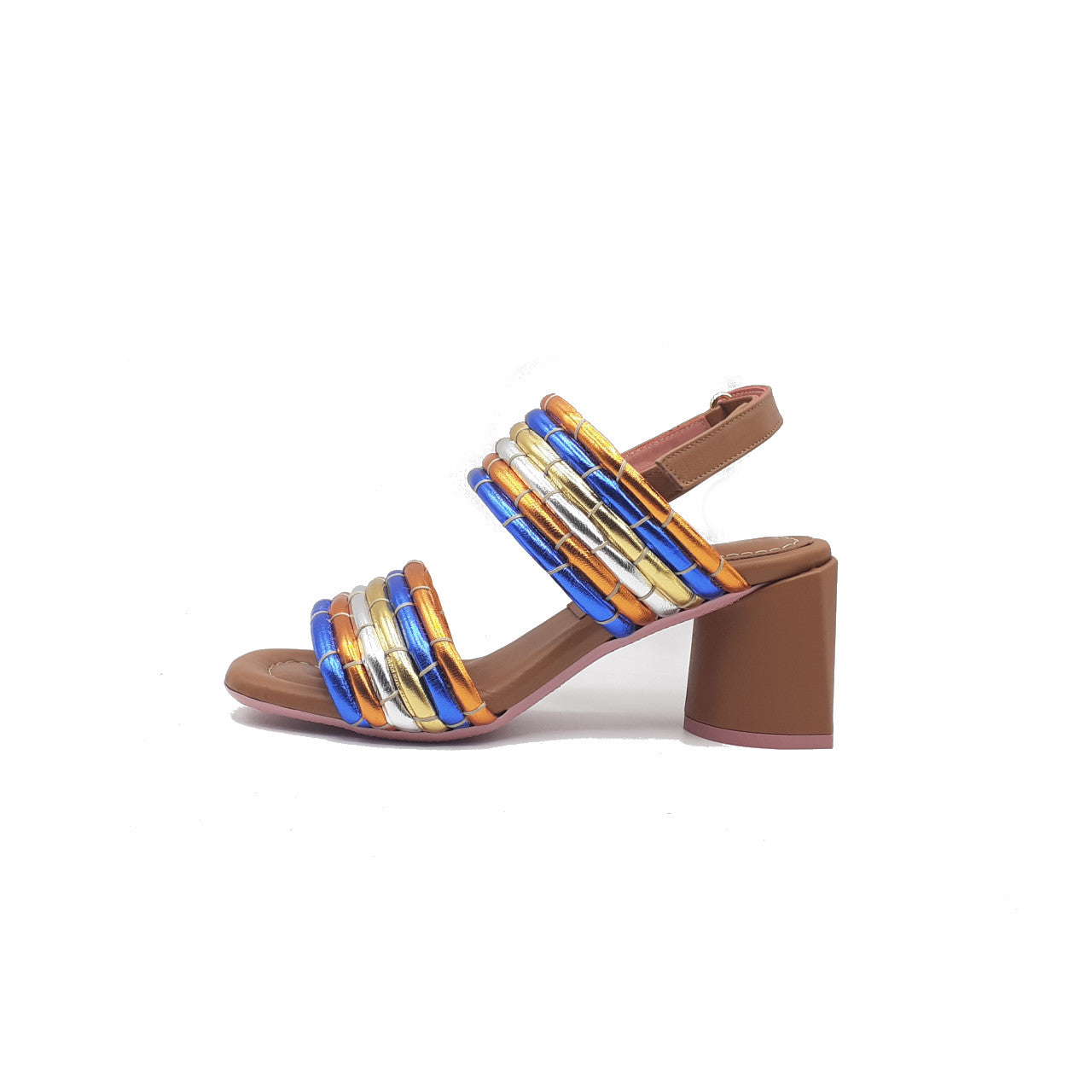 Multicolor laminated Fresia sandal