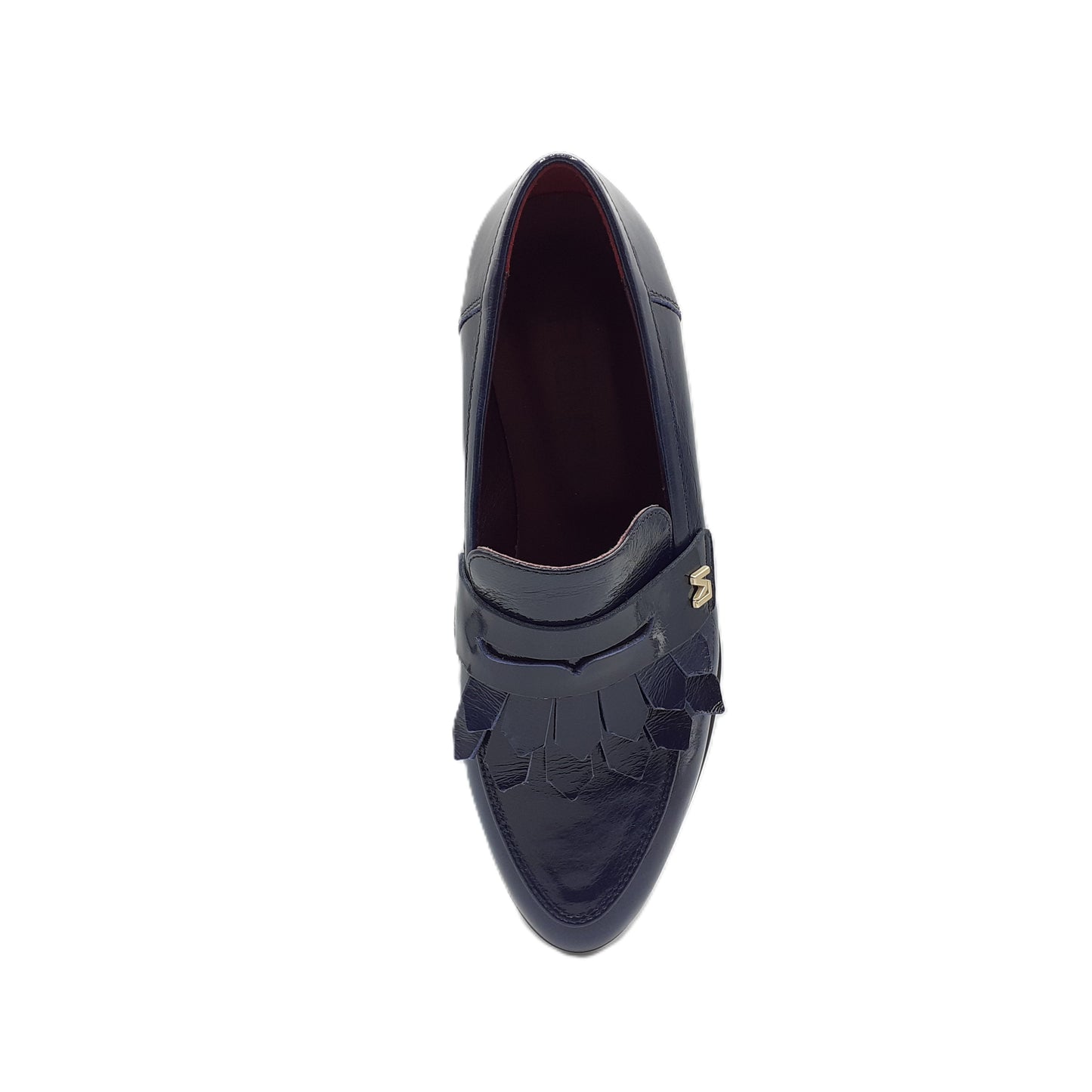 Clea Patent Blue Moccasin
