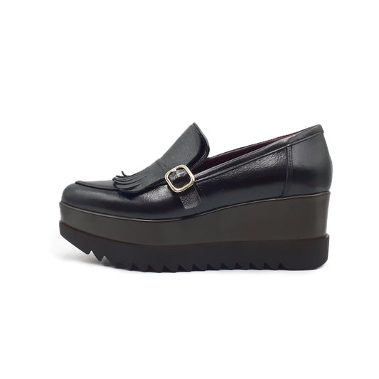 Clea Patent Blue Moccasin