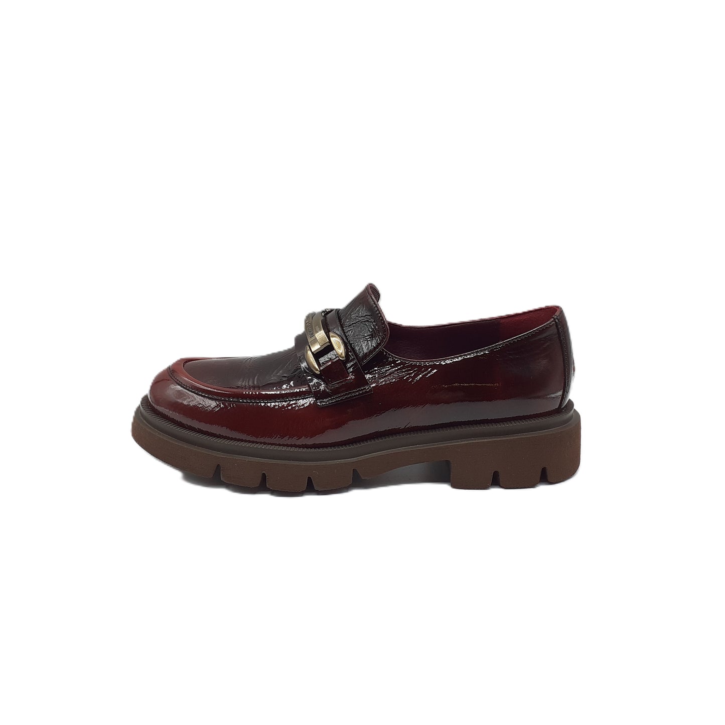 Clea Patent Blue Moccasin