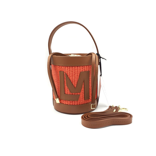 New Panfilo Raffia Orange Bucket