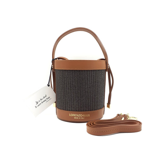 New Panfilo Raffia Chocolate Bucket