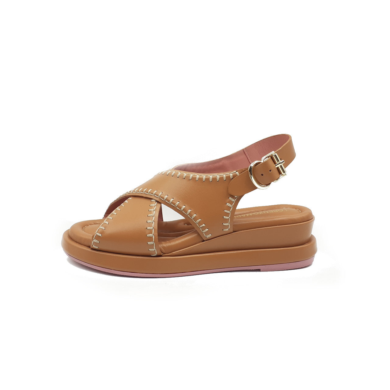Petunia multicolor laminated sandal