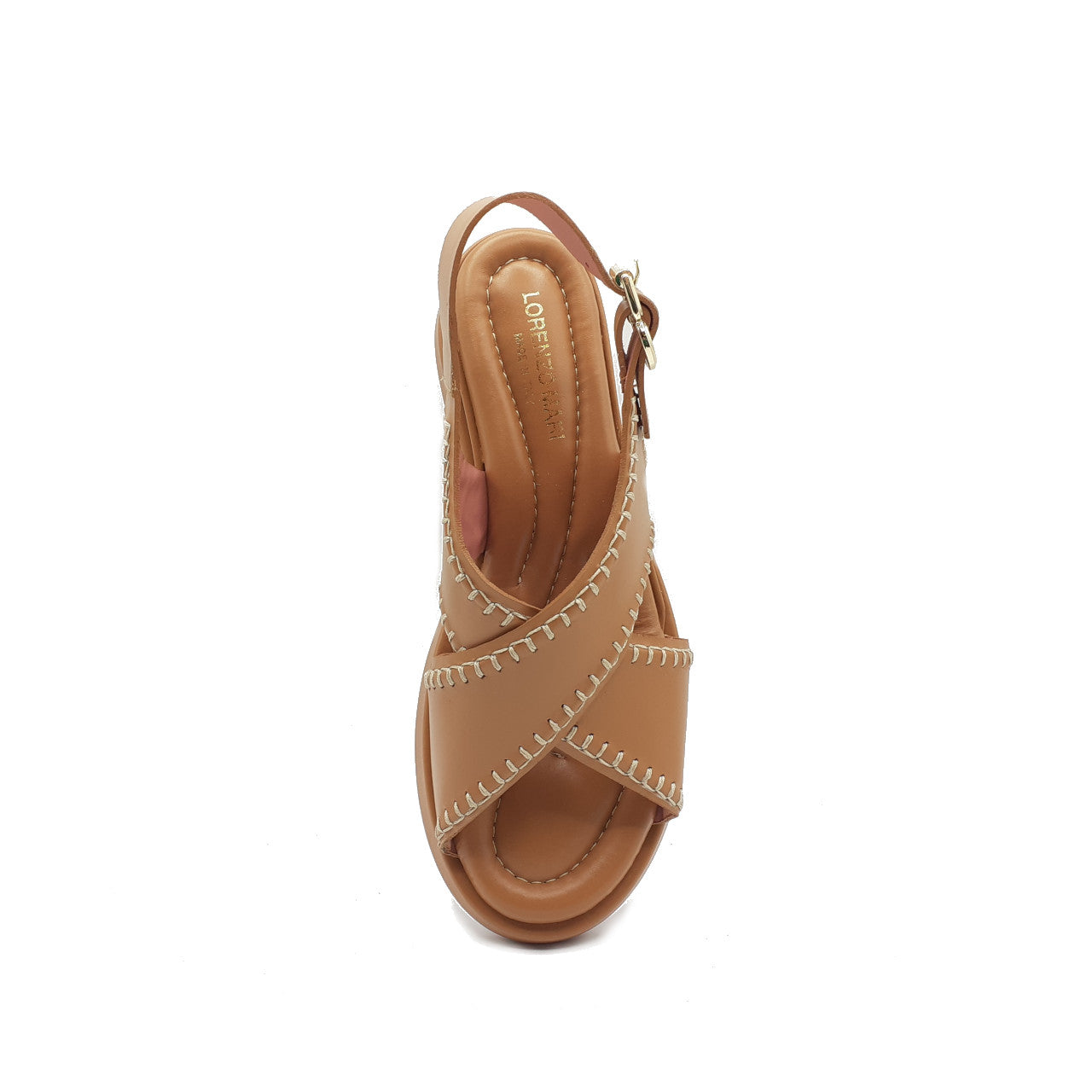 Petunia multicolor laminated sandal