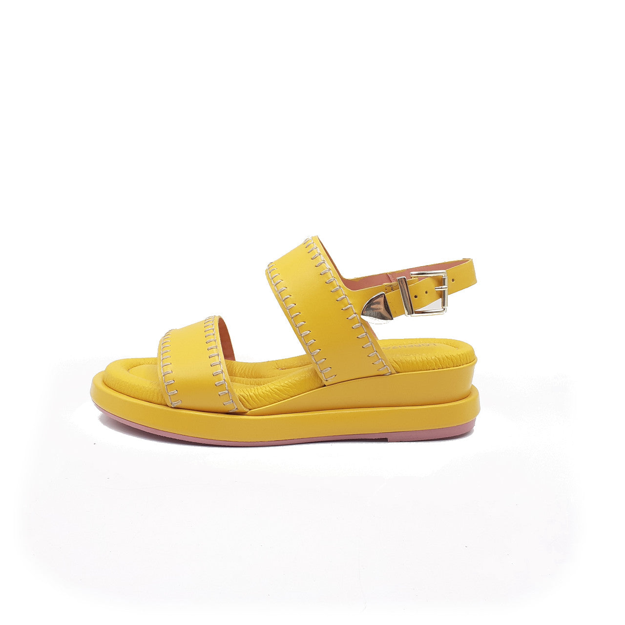 Petunia multicolor laminated sandal