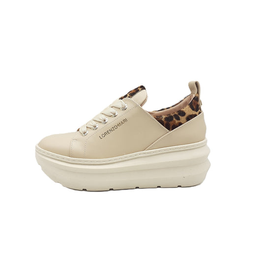 Brigid Milk-Leopard Sneakers