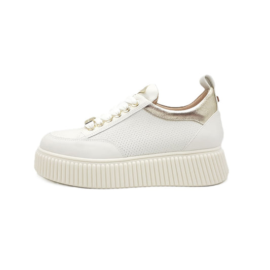 Sally 26 white/platinum sneakers