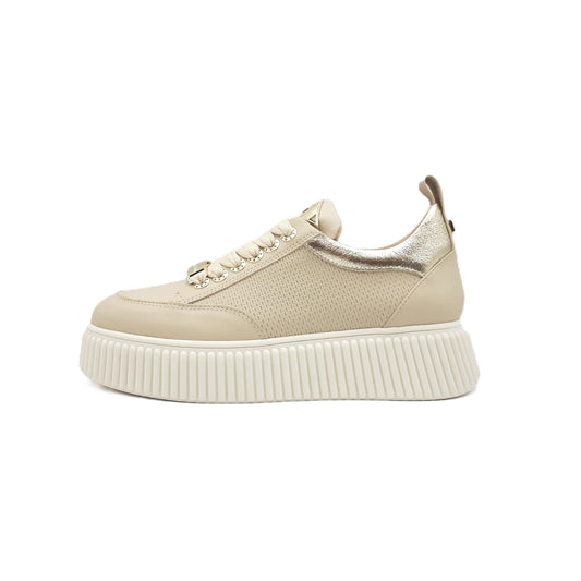 Sally 26 nude/platinum sneakers