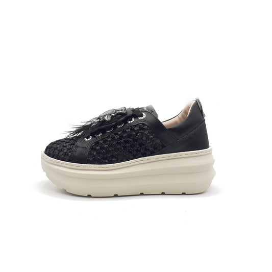 Sneakers Veronica Raffia Black