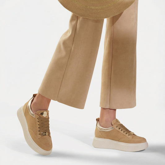 Sally 26 nude/platinum sneakers