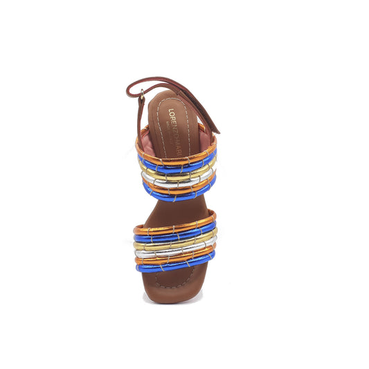 Multicolor laminated Fresia sandal
