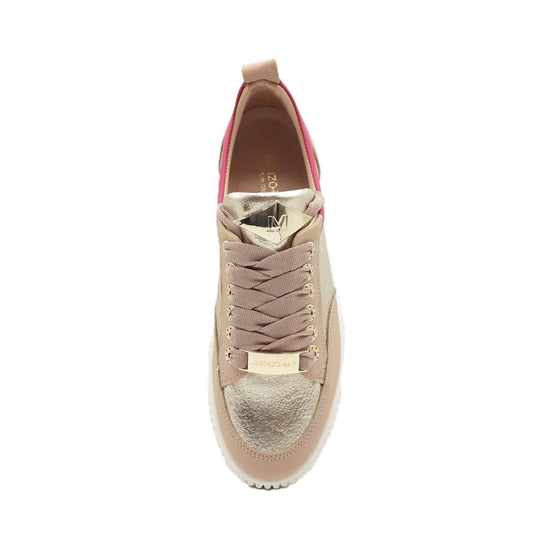 Sneakers Sally 26 Platino/nude/fuxia