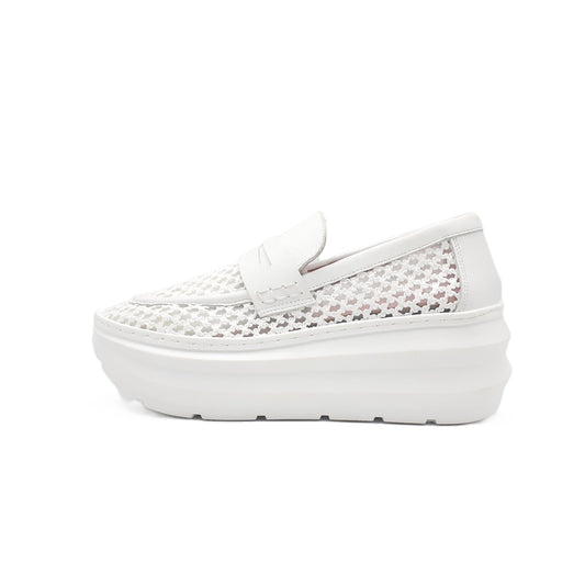 Veronica Rafia Platinum Sneakers