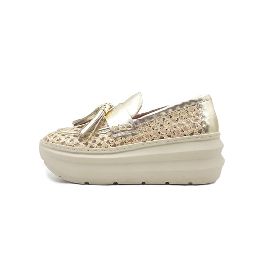 Veronica Rafia Platinum Sneakers