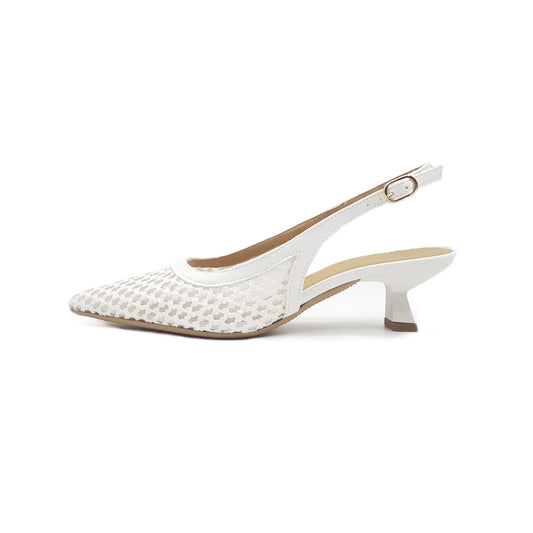Slingback Cindy 14 rafia white