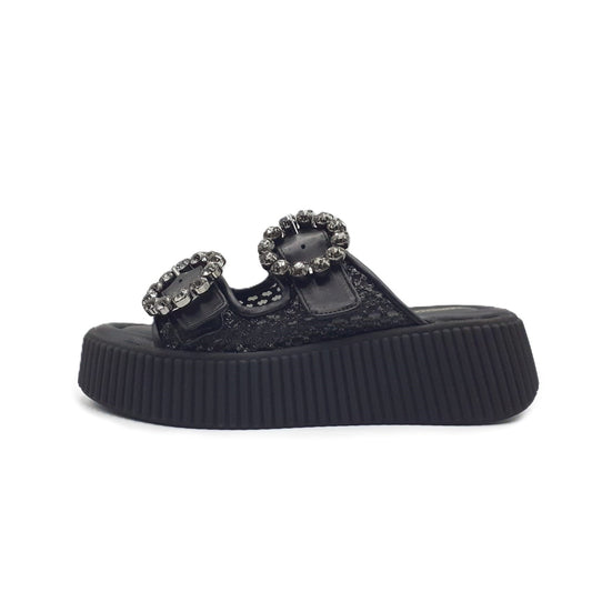 Sandalo Sallyna 04 Rafia Black