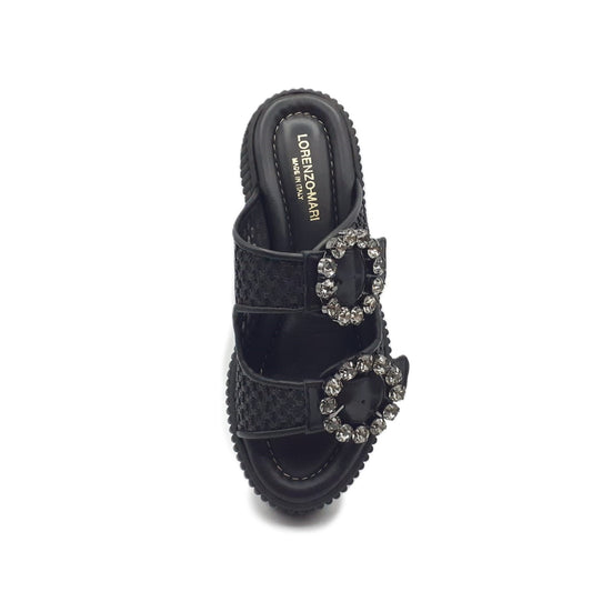 Sandalo Sallyna 04 Rafia Black
