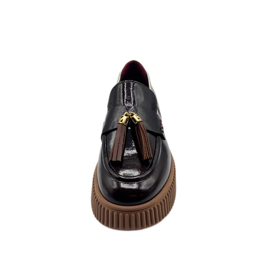 Mocassino Sally Vernice Mogano