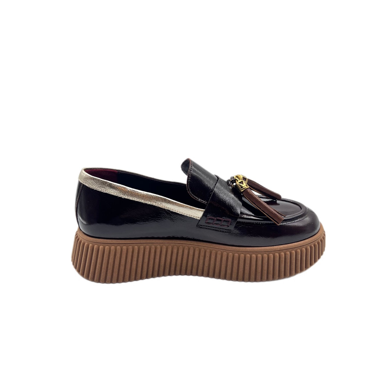 Mocassino Sally Vernice Mogano