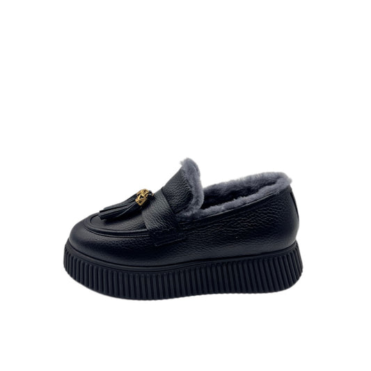 Mocassino Sally Camoscio Nero/Montone