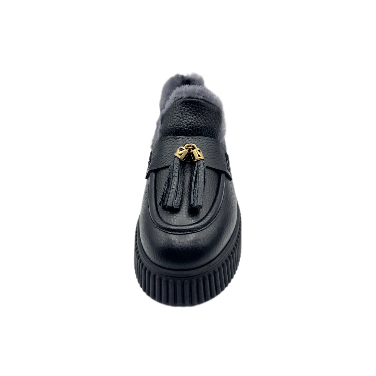 Mocassino Sally Camoscio Nero/Montone