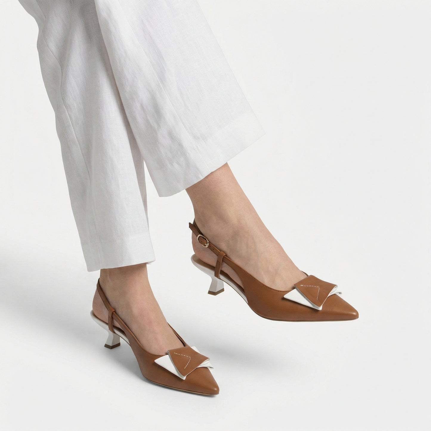 Slingback Cindy 6 cuoio