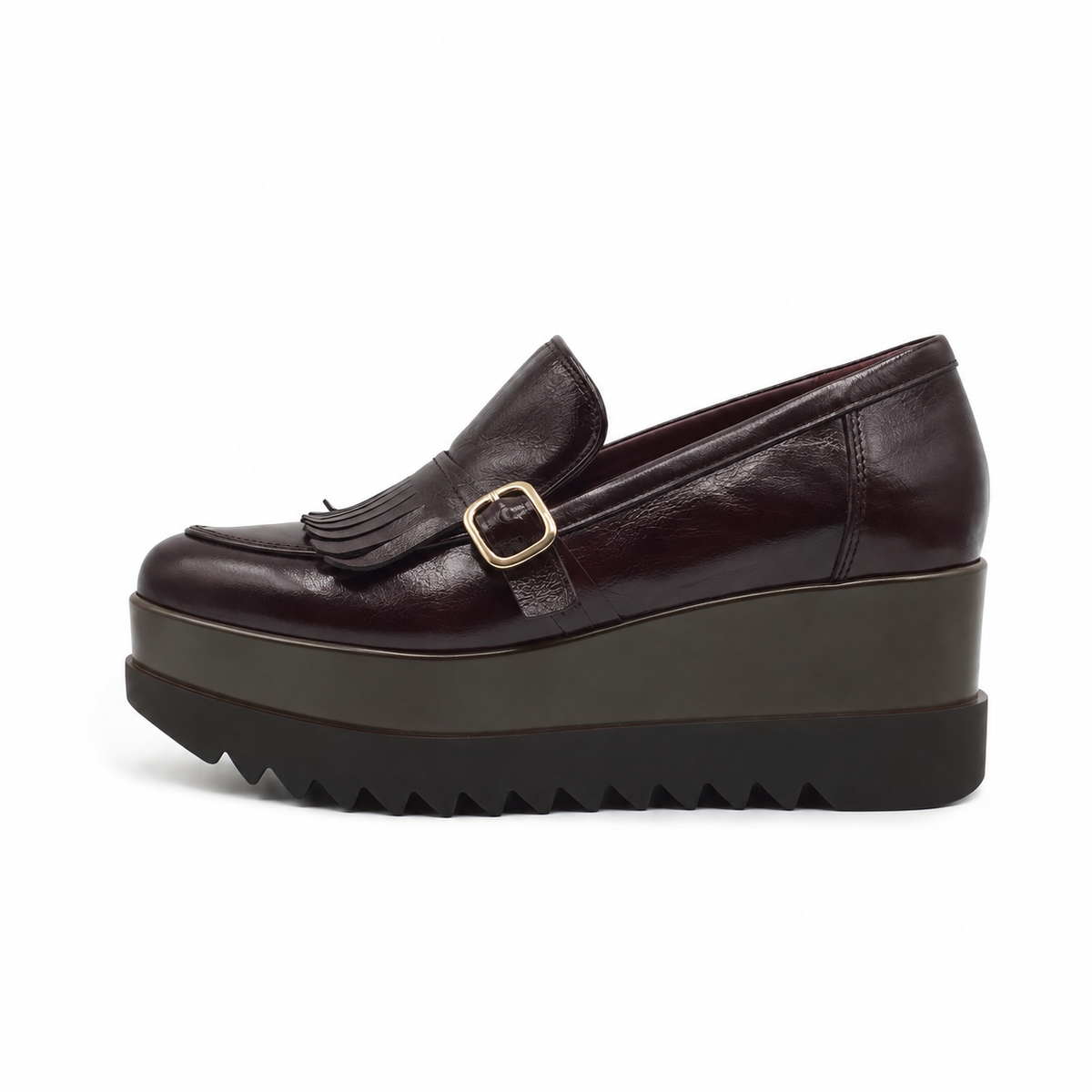 Clea Patent Blue Moccasin