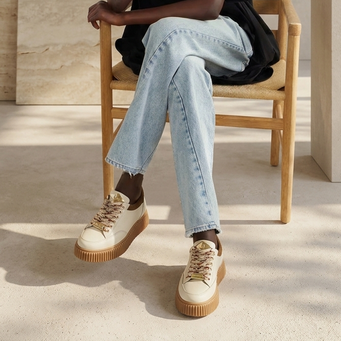 Sneakers Sally 26 Avorio/cubano