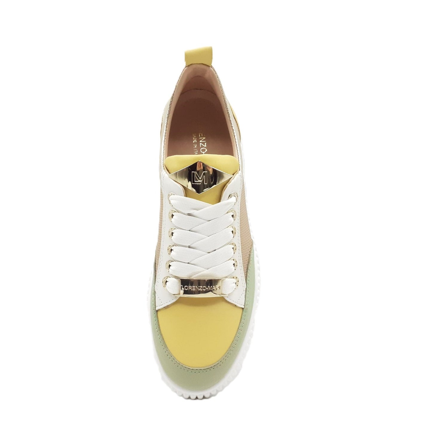 Sneakers Sally 26 Giallo/nude/platino