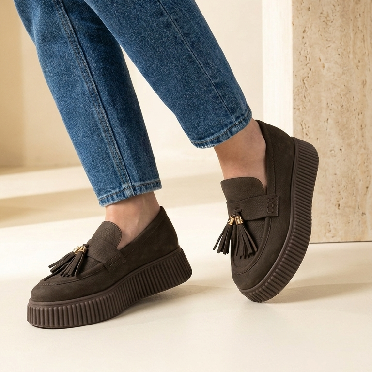 Sally Suede Leather Moccasin