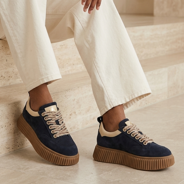 Sally 26 nude/platinum sneakers