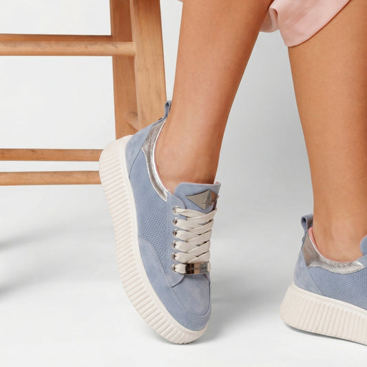 Sally 26 nude/platinum sneakers